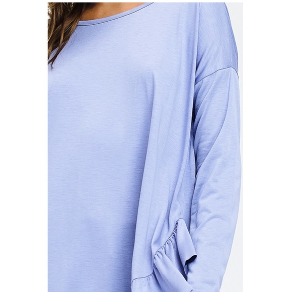 SO PRETTY!  Gorgeous Periwinkle Ruffle Top - Picture 7 of 7